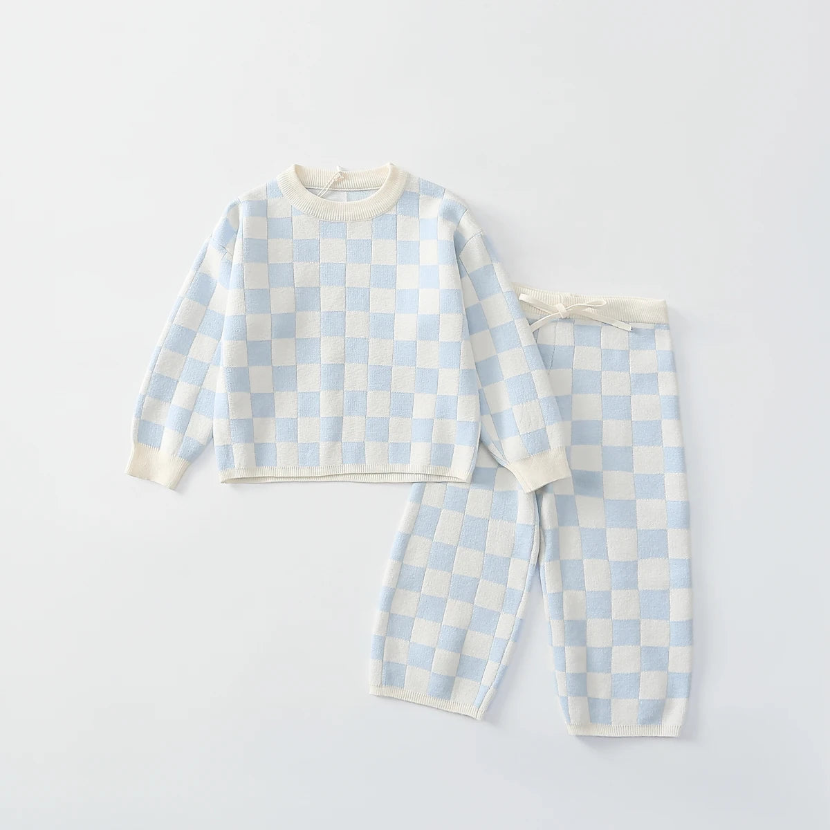 Girls Checkers Knit Set