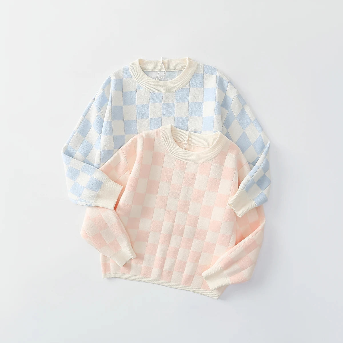 Girls Checkers Knit Set