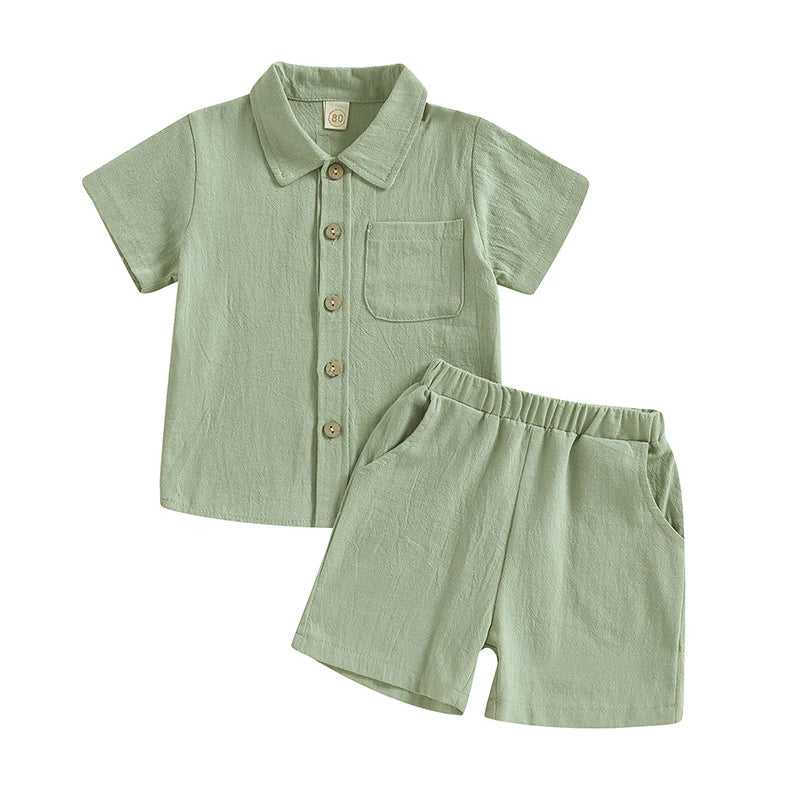 Boys Button Up Set