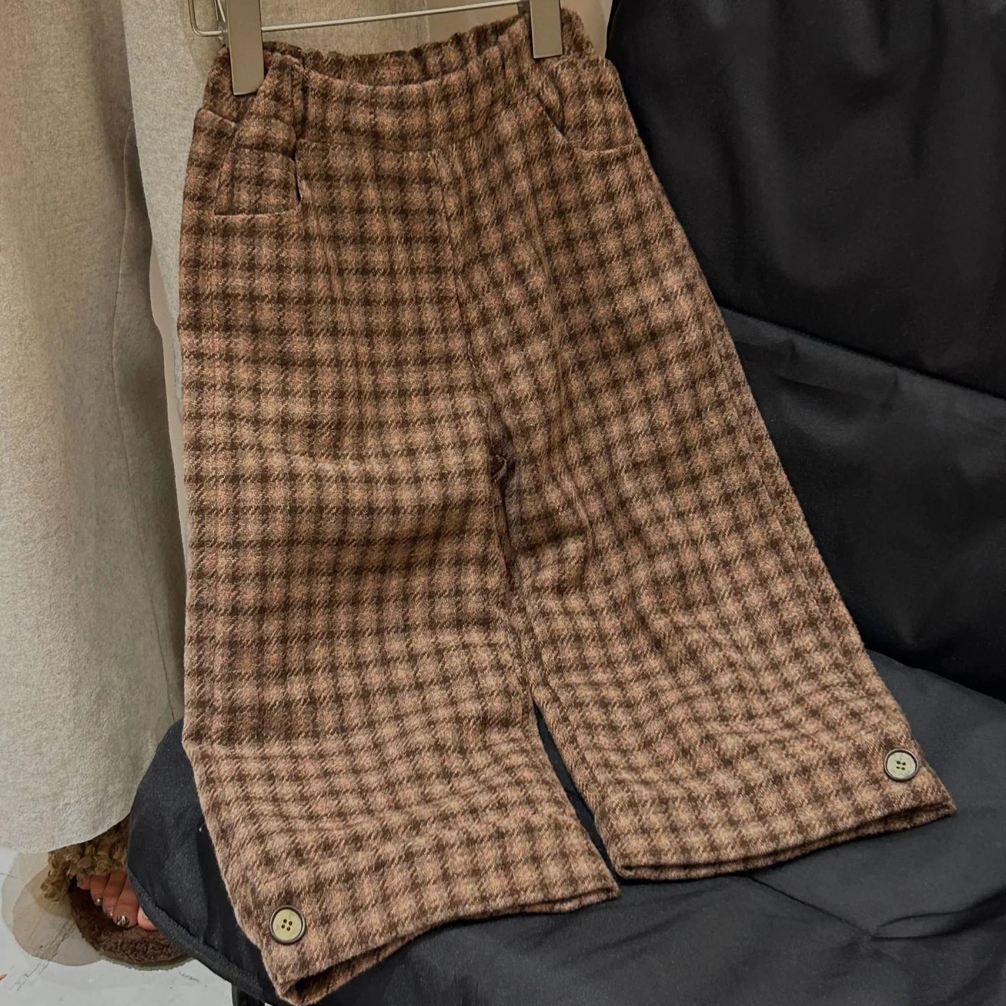 GIrls Plaid Autumn Pants