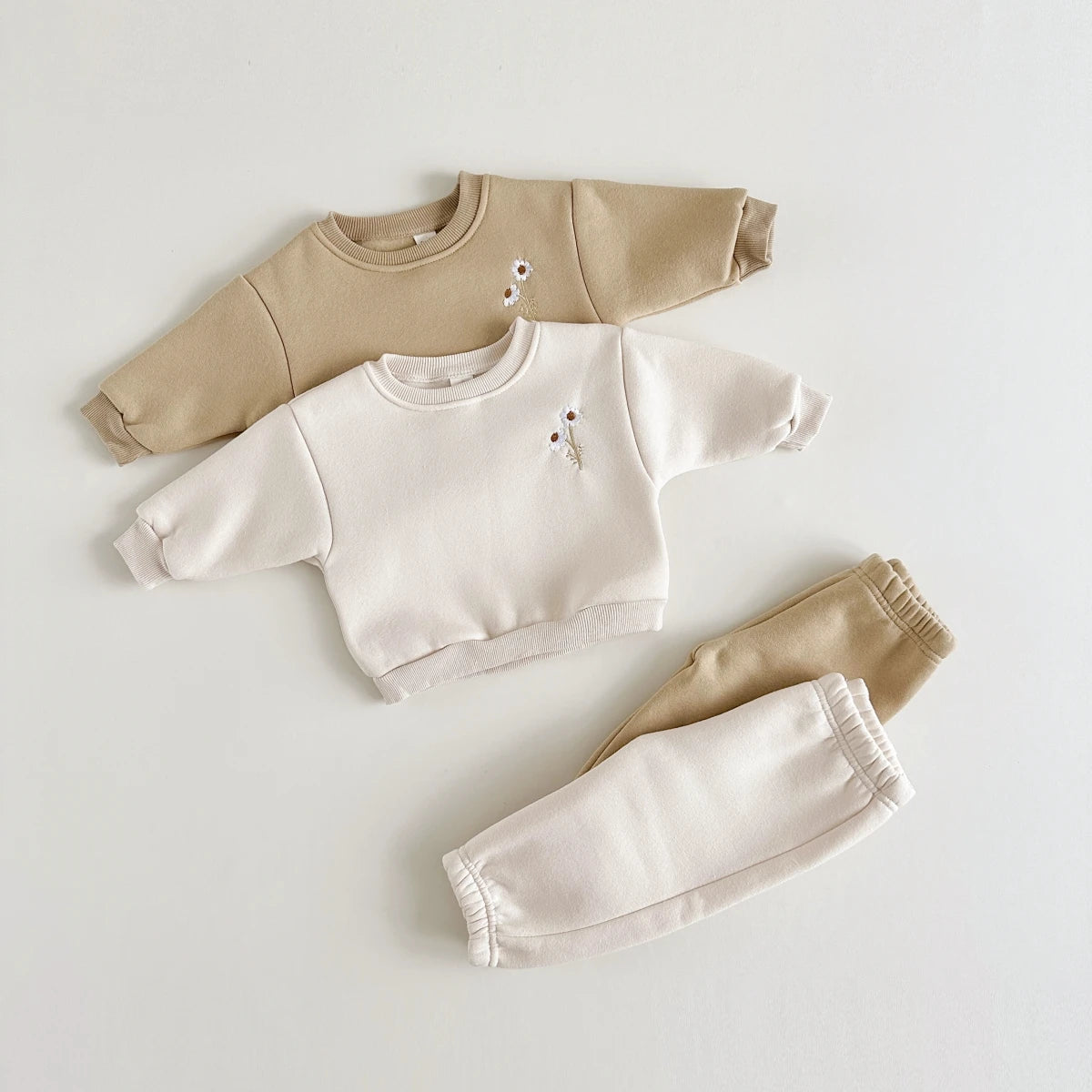 Warm Plush Sweatshirt and Sweatpants Set