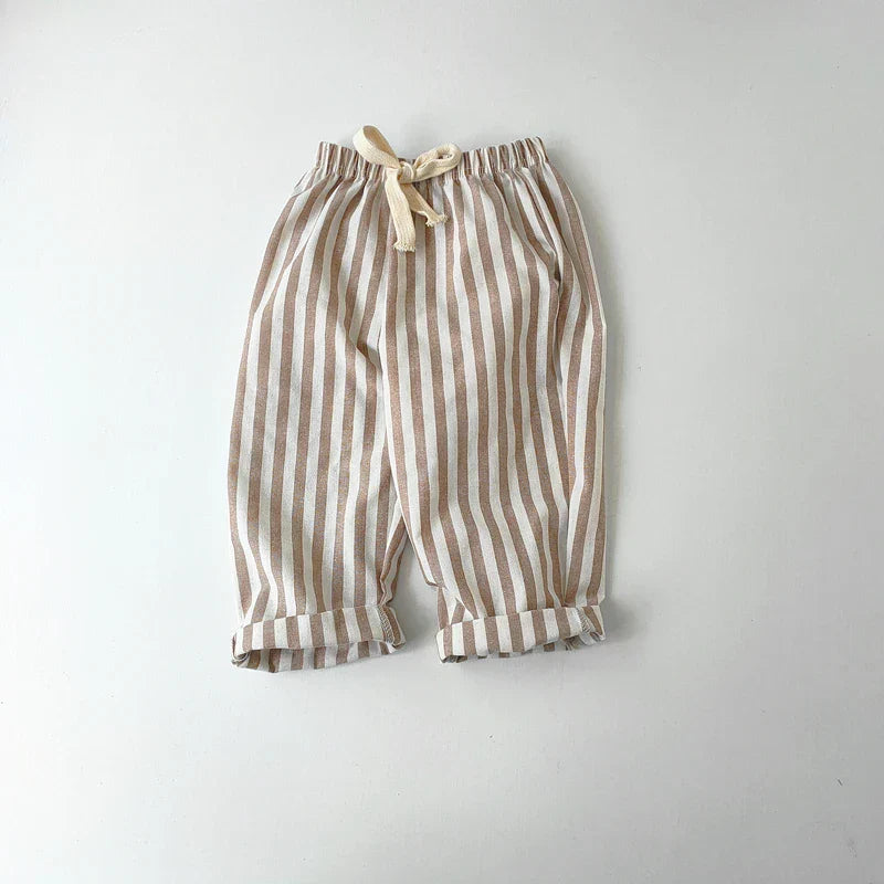 Striped Linen Blend Pants
