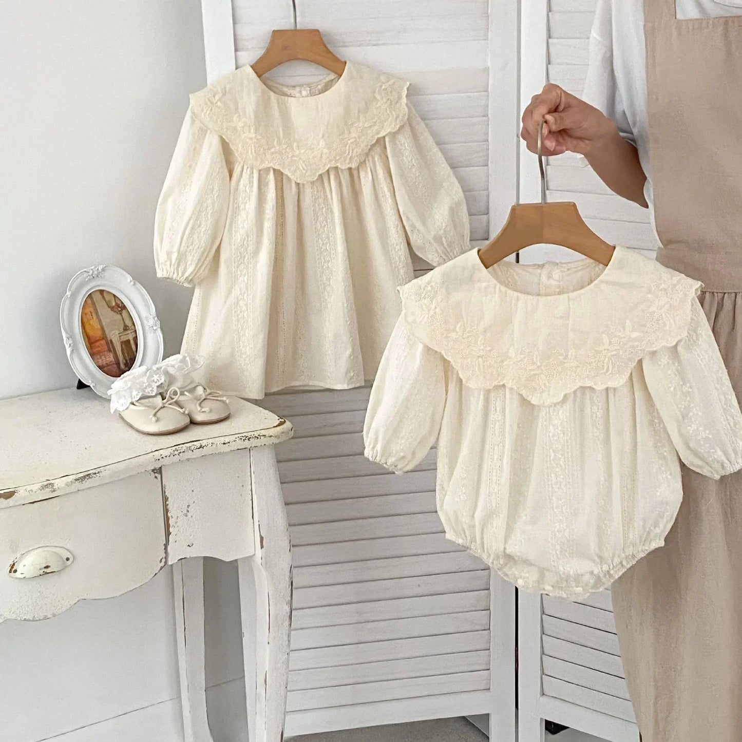 Vintage Beige Romper/ Dress