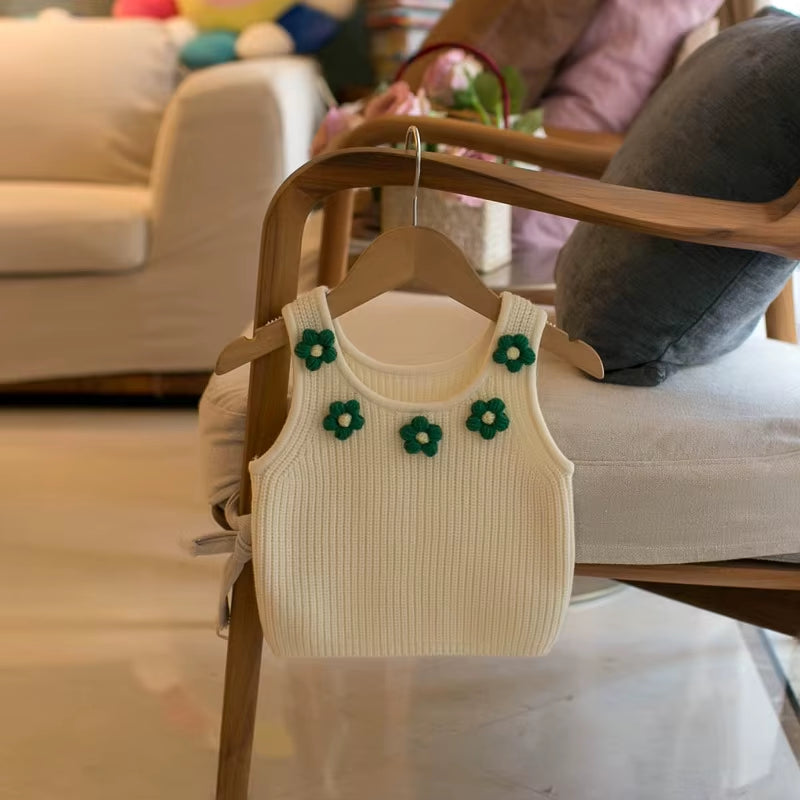 Crochet Knit Girls Spring Top